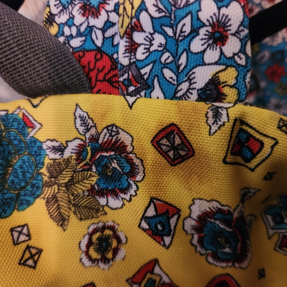 Jansport Floral Blue and Yellow Backpack - Picture 9 of 10